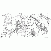 Схема вузла: Front cover (FJS400D8) для Honda FJS400 Silver Wing