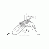 Схема вузла: Переднє крило для Honda CRF250 CRF250R