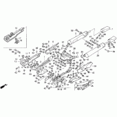 Схема узла: Выхлопная система для Honda GL1500 Gold Wing Aspencade