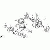 Схема вузла: Колінчастий вал для Honda NX250