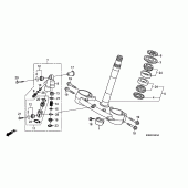 Схема вузла: Steering stem / steering damper (CRF250R8 / 9) для Honda CRF250 CRF250R