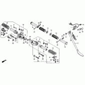 Схема вузла: Підніжки для Honda VT600 Shadow VLX