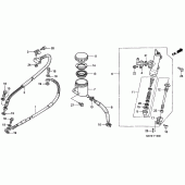 Схема узла: Задний тормозной цилиндр для Honda XL1000V Varadero
