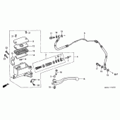 Схема вузла: Головний циліндр зчеплення для Honda GL1500 F6C