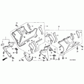 Схема узла: Lower cowl (1) для Honda CBR1000 CBR1000RR Fireblade