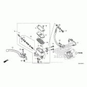Схема узла: Передний тормозной цилиндр для Honda ST1300 Pan-European Police