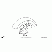 Схема вузла: Переднє крило для Honda VT750 Shadow Deluxe