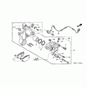 Схема узла: Задний тормозной суппорт для Honda CB1300 Super Four