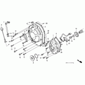 Схема узла: Правая крышка картера (1) для Honda CBR900RR CBR900RR Fireblade