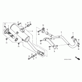 Схема вузла: Вихлопна система для Honda CRF230 CRF230F