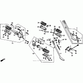 Схема вузла: Підніжки для Honda VT1100 Shadow