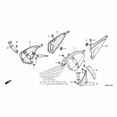 Схема вузла: Бічний обтічник для Honda CB1000 CB1000R