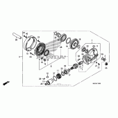 Схема вузла: Final driven gear для Honda VT750 Shadow Aero