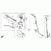 Схема вузла: Передній гальмівний циліндр для Honda NX650 Dominator