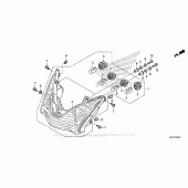 Схема узла: Задний фонарь (Стоп-сигнал) для Honda ST1300 Pan-European Police