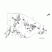 Схема вузла: Задній гальмівний супорт для Honda CR250