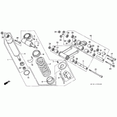 Схема вузла: Задня підвіска (VFR750FL / FM) для Honda VFR750F Interceptor