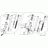 Схема узла: Вилка передней оси для Honda GL1800 Gold Wing