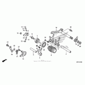 Схема вузла: Копірний вал & Вилки & Вал перемикання для Honda CRF450 CRF450X