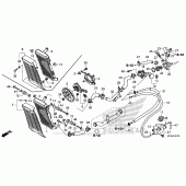 Схема вузла: Радіатор для Honda VT1300 Fury