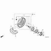 Схема узла: Заднее колесо для Honda VT750 Shadow Aero