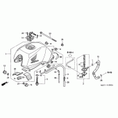 Схема узла: Топливный бак для Honda CBF500