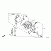 Схема вузла: Передній гальмівний супорт для Honda CRF250 CRF250R