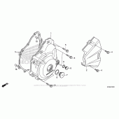 Схема вузла: Ліва кришка картера для Honda CB300F
