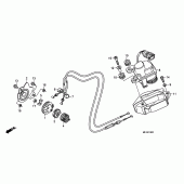 Схема узла: Сервомотор в сборе для Honda CBR600