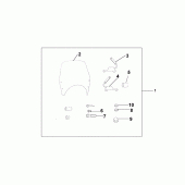 Схема узла: ветровое стекло для Honda CB900 Hornet