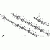 Схема вузла: Трансмісія для Honda CBR600 CBR600F4