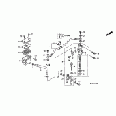 Схема вузла: Задній гальмівний циліндр (CBR600RR) для Honda CBR600 CBR600RR