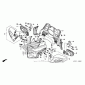 Схема узла: Передний обтекатель для Honda ST1300 Pan-European Police