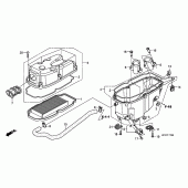 Схема узла: Воздушный фильтр для Honda XL125 Varadero