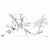 Схема вузла: Передній гальмівний циліндр для Honda CRF450 CRF450R