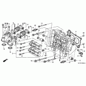 Схема вузла: Головка циліндра (03- 05) для Honda FSC600 Silver Wing