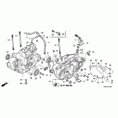 Схема вузла: Картер двигуна для Honda CRF250 CRF250X
