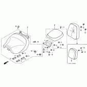 Схема вузла: Сидіння (VT1100C2) для Honda VT1100 Shadow ACE