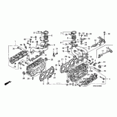 Схема вузла: Головка циліндра для Honda GL1500 Gold Wing Aspencade