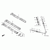 Схема узла: Распредвал и Клапан для Honda CBR600 CBR600F