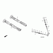 Схема вузла: Шток & Клапан для Honda CBF600