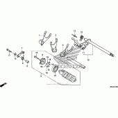 Схема вузла: Gear shift drum для Honda VT750 Shadow Aero