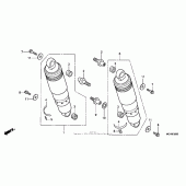 Схема вузла: Задній амортизатор для Honda VTX1800