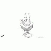 Схема вузла: Циліндр для Honda NX650 Dominator