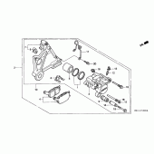 Схема вузла: Задній гальмівний супорт для Honda CB1000 CB1000F