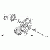 Схема вузла: Переднє колесо для Honda CBR250