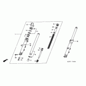 Схема узла: Вилка передней оси для Honda NT700 Deauville