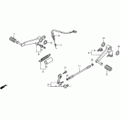 Схема вузла: Педаль (Лапка) для Honda CBR900RR CBR919RR Fireblade