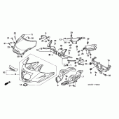 Схема узла: Передний обтекатель для Honda CBR1100XX Blackbird