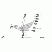 Схема узла: Рулевая траверса для Honda ST1300 Pan-European